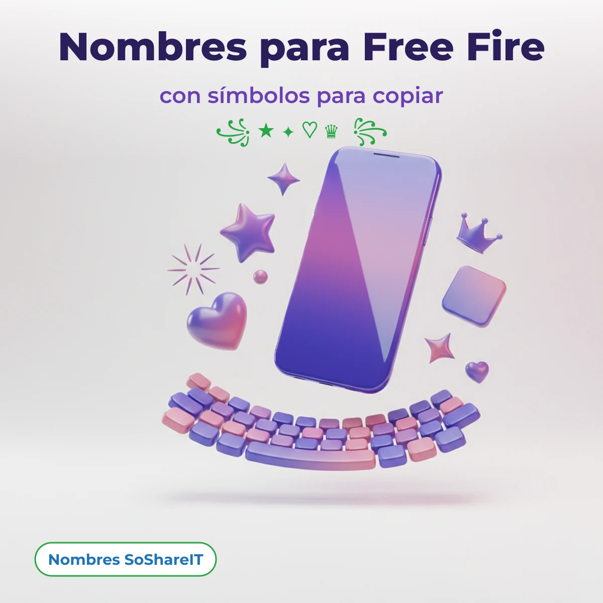 Nombres para Free Fire con símbolos para copiar