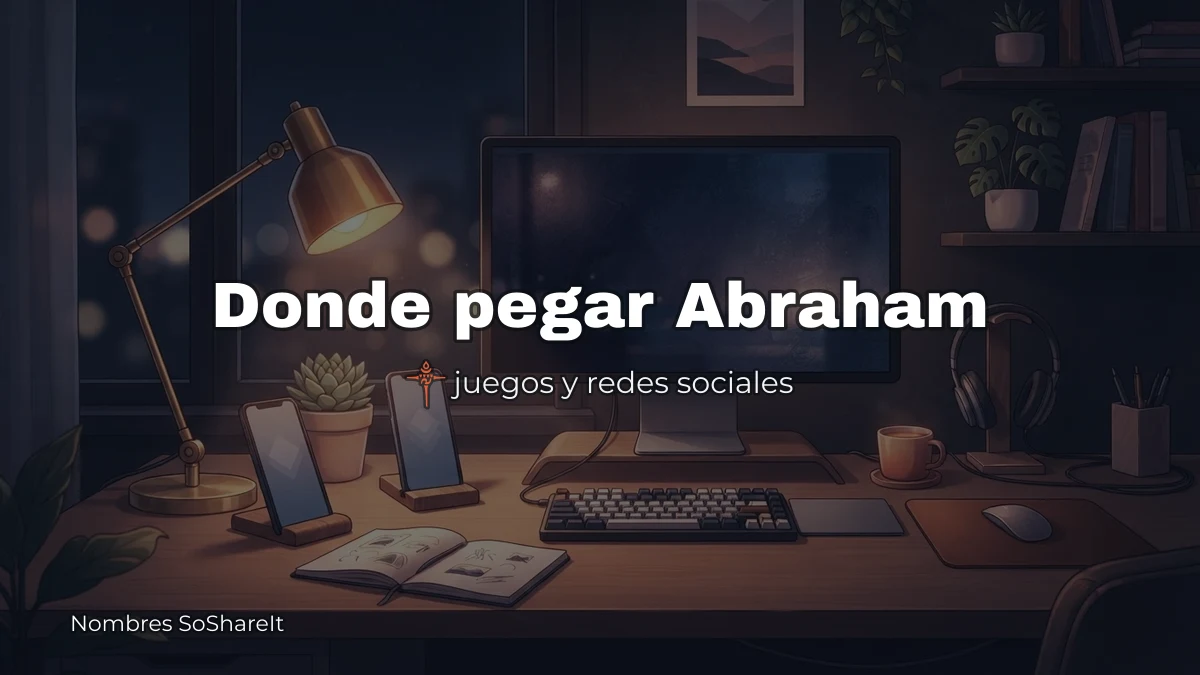 Dónde pegar el nombre Abraham decorado
