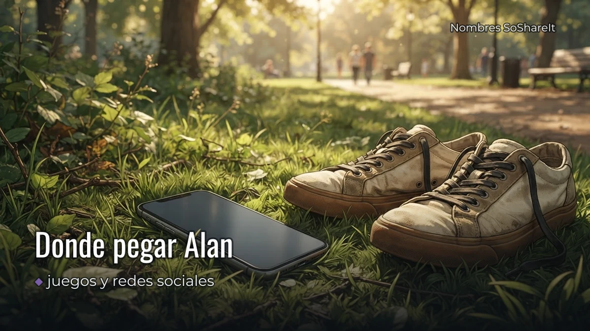 Dónde pegar el nombre Alan decorado