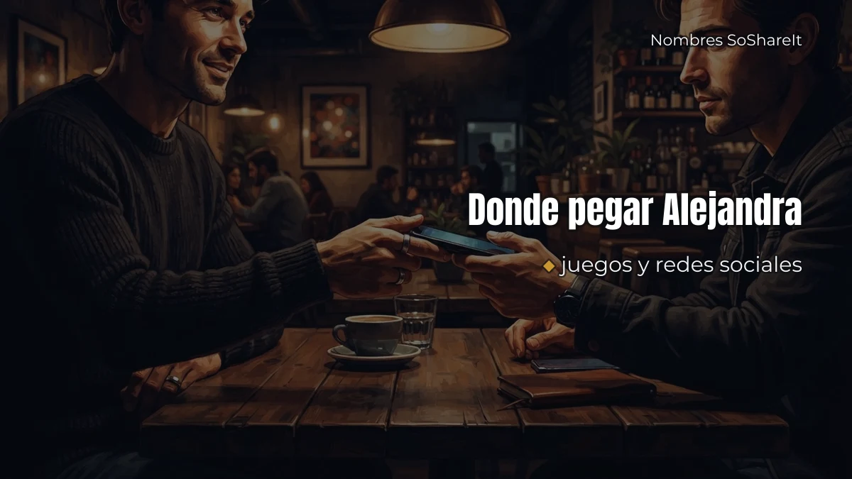 Dónde pegar el nombre Alejandra decorado