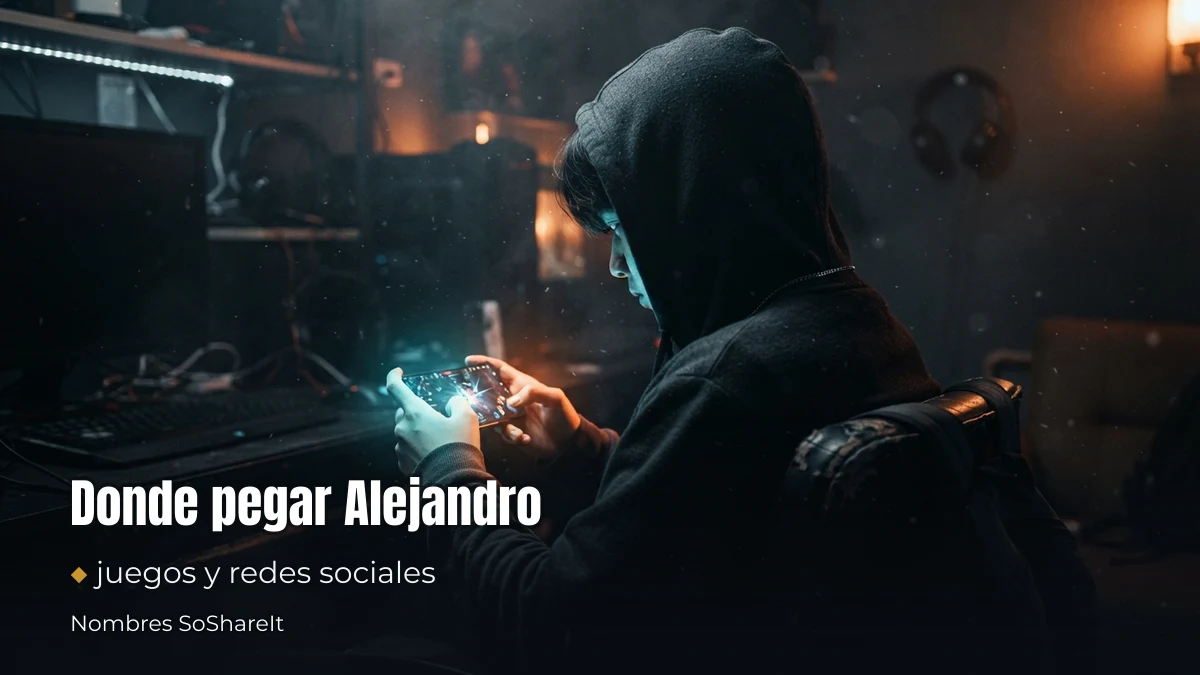 Dónde pegar el nombre Alejandro decorado