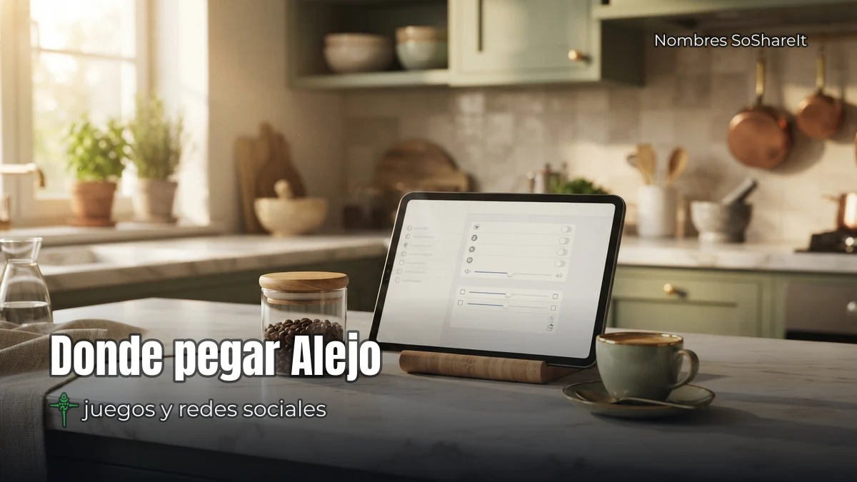 Dónde pegar el nombre Alejo decorado