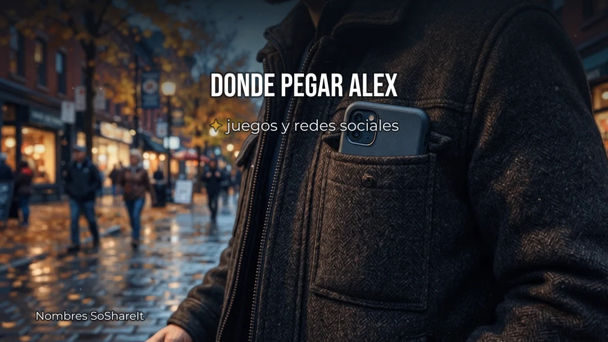 Dónde pegar el nombre Alex decorado