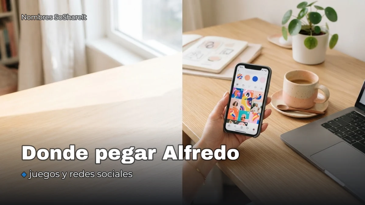 Dónde pegar el nombre Alfredo decorado