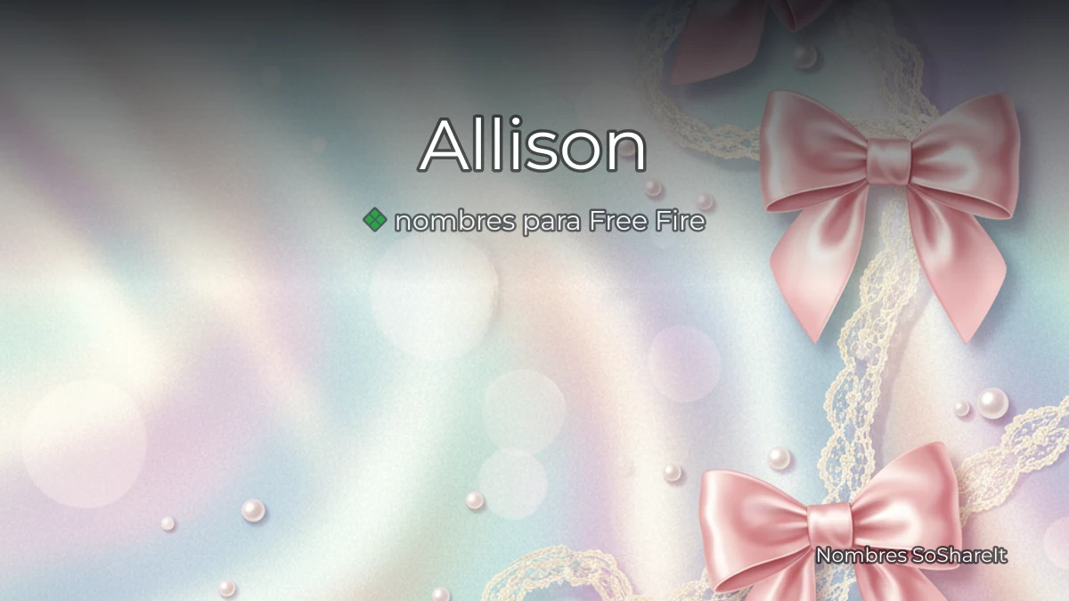 Allison freefire para copiar y pegar
