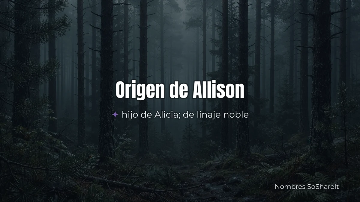 Origen y significado del nombre Allison
