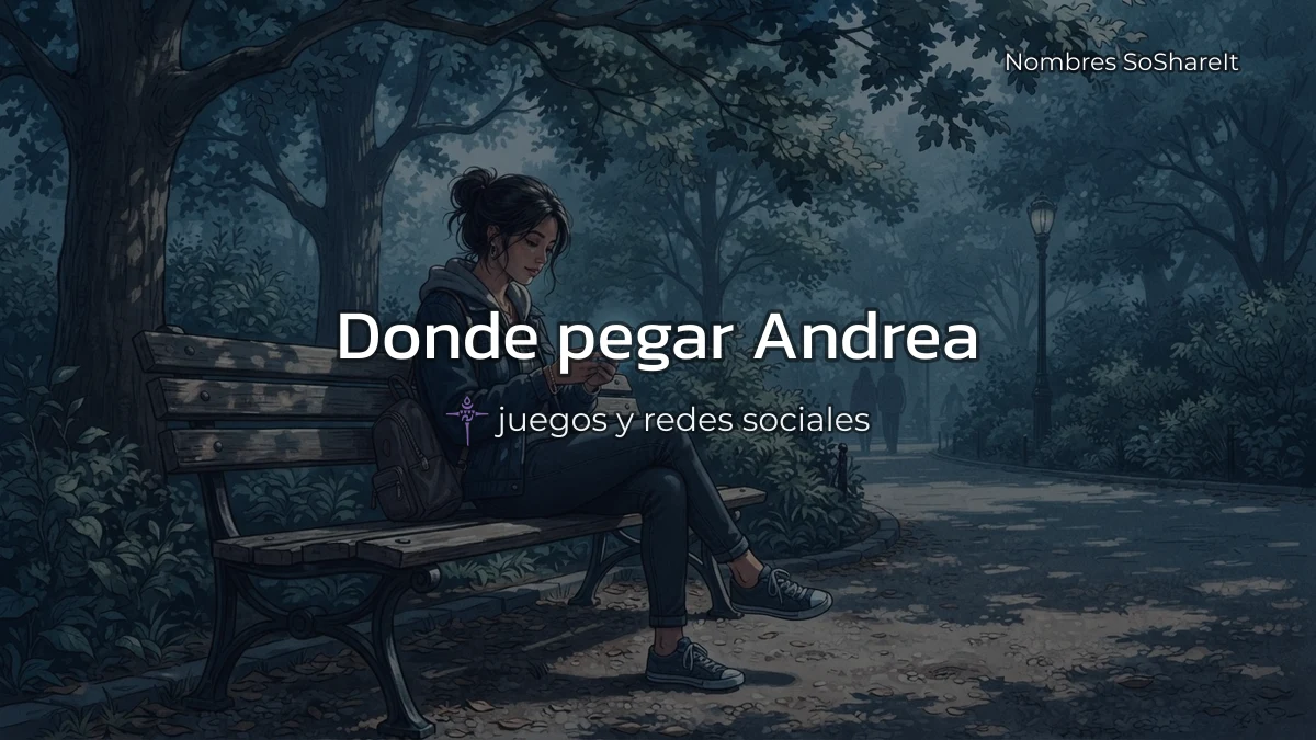 Dónde pegar el nombre Andrea decorado
