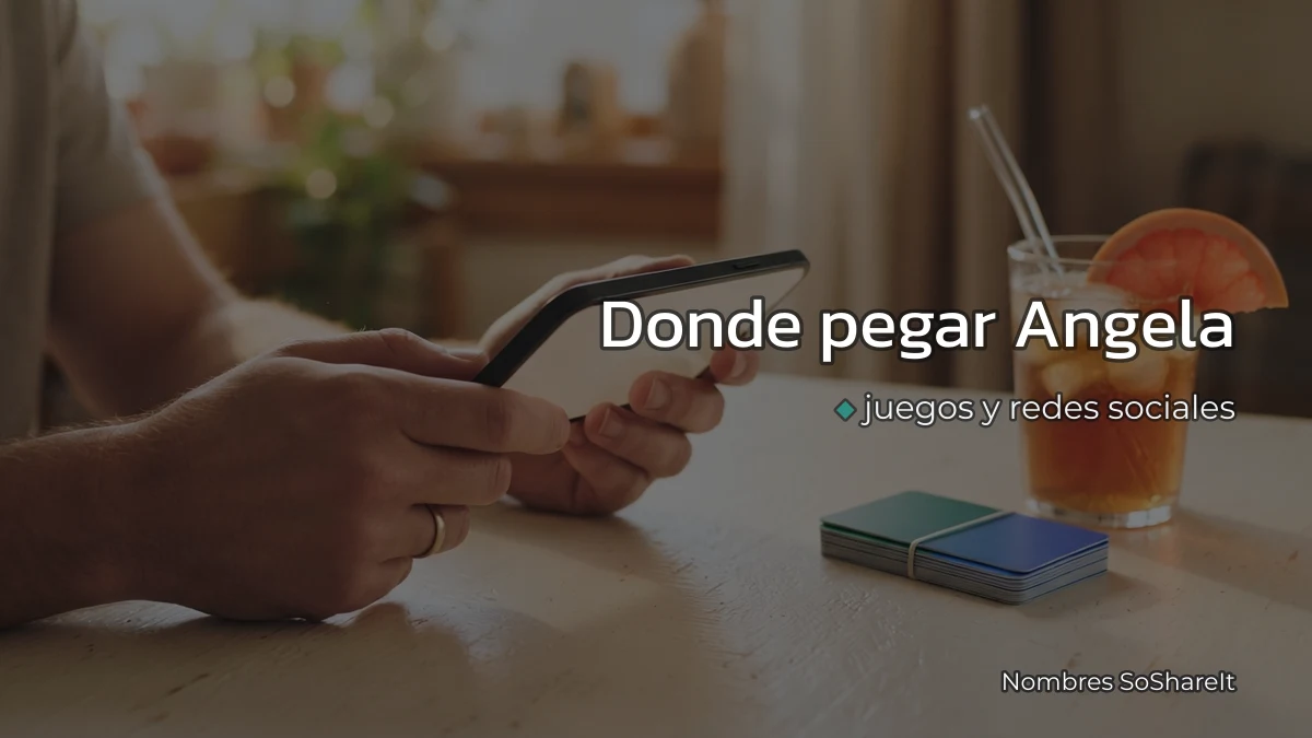 Dónde pegar el nombre Ángela decorado