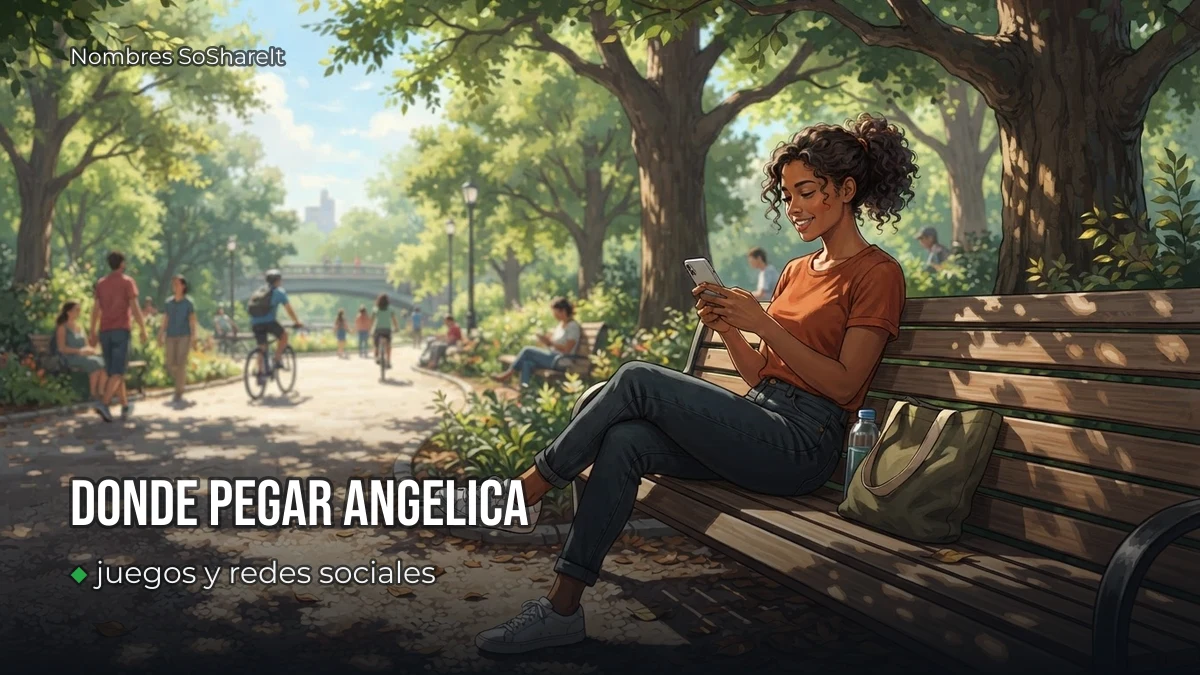 Dónde pegar el nombre Angélica decorado