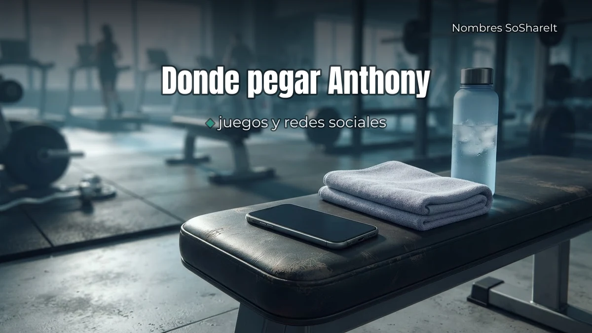 Dónde pegar el nombre Anthony decorado
