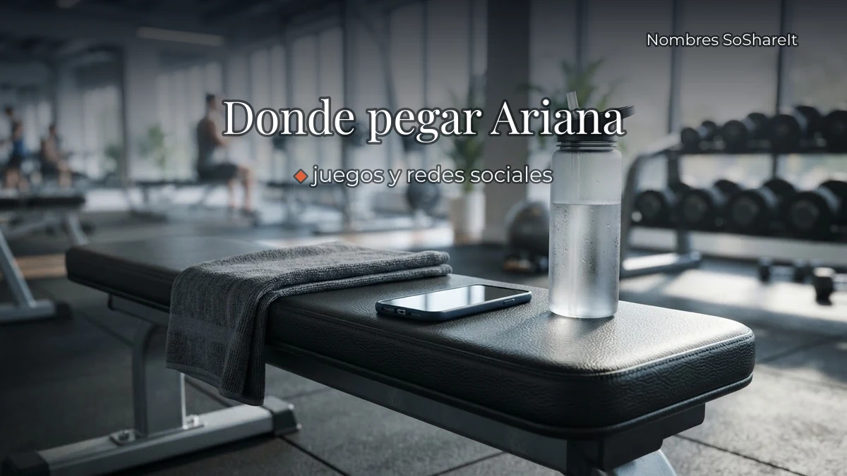 Dónde pegar el nombre Ariana decorado