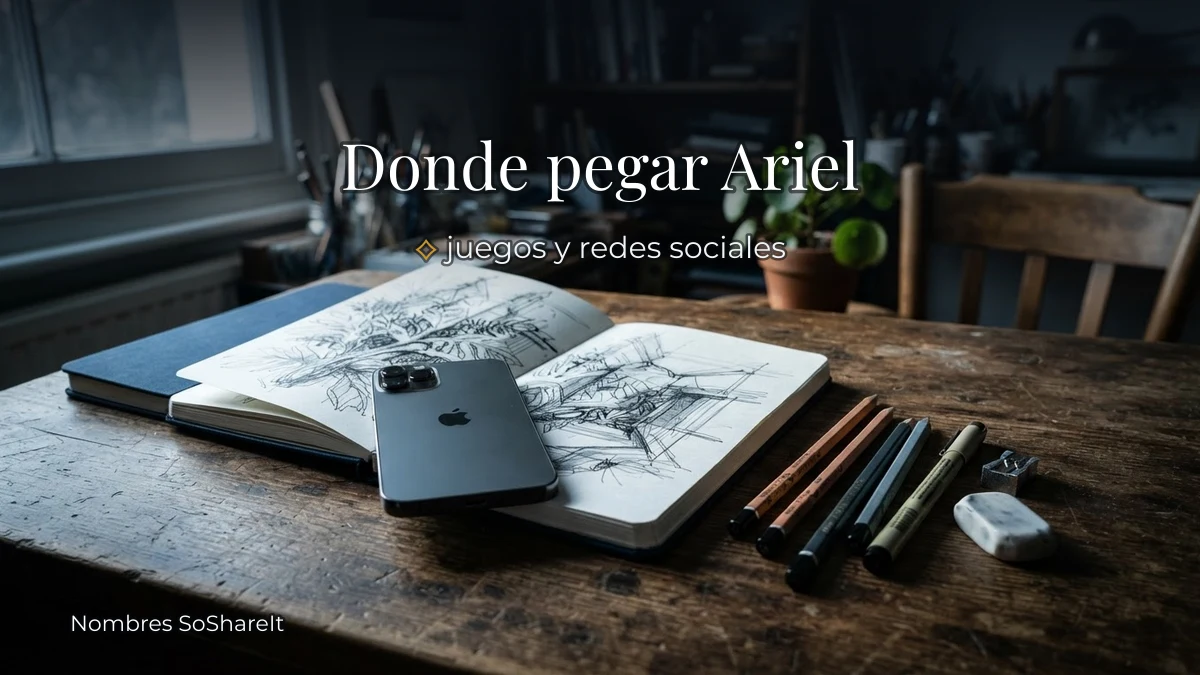 Dónde pegar el nombre Ariel decorado