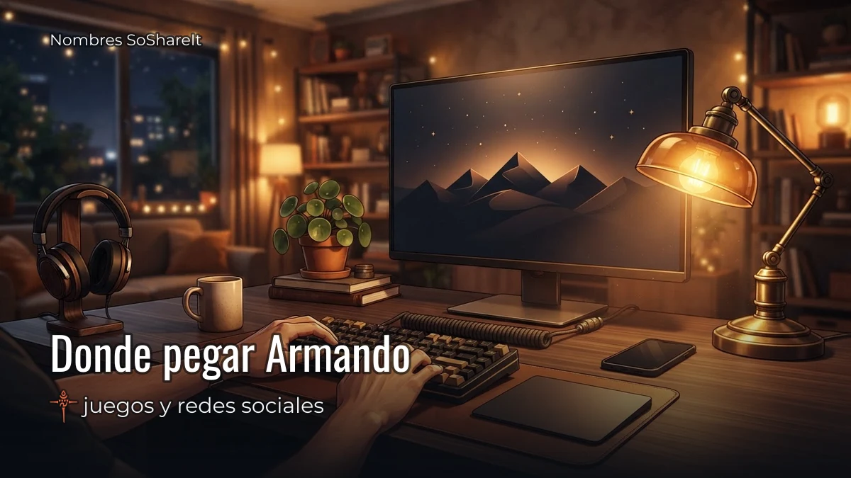 Dónde pegar el nombre Armando decorado