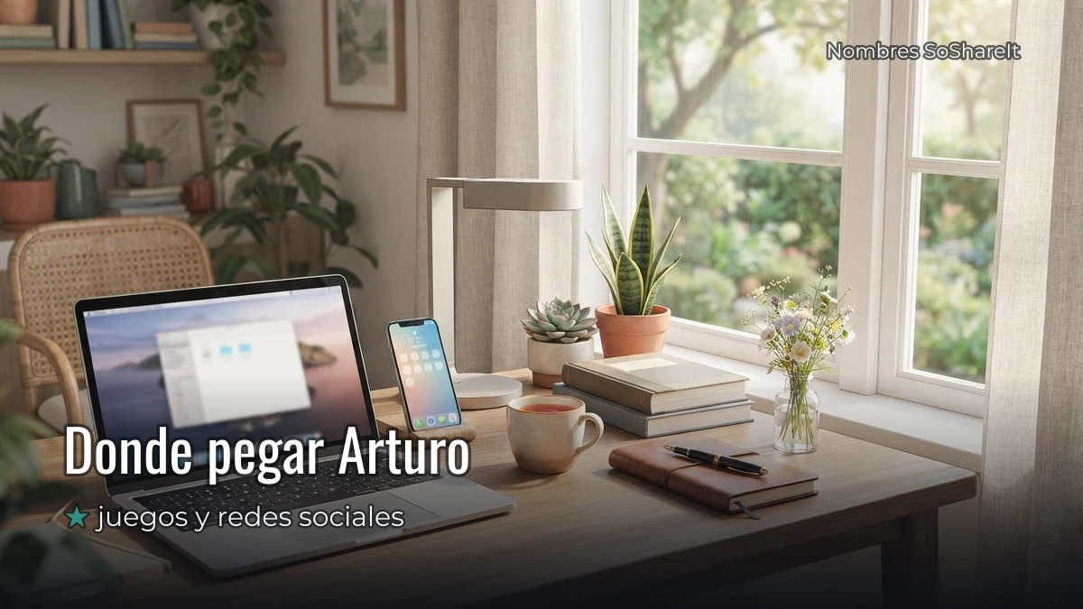 Dónde pegar el nombre Arturo decorado