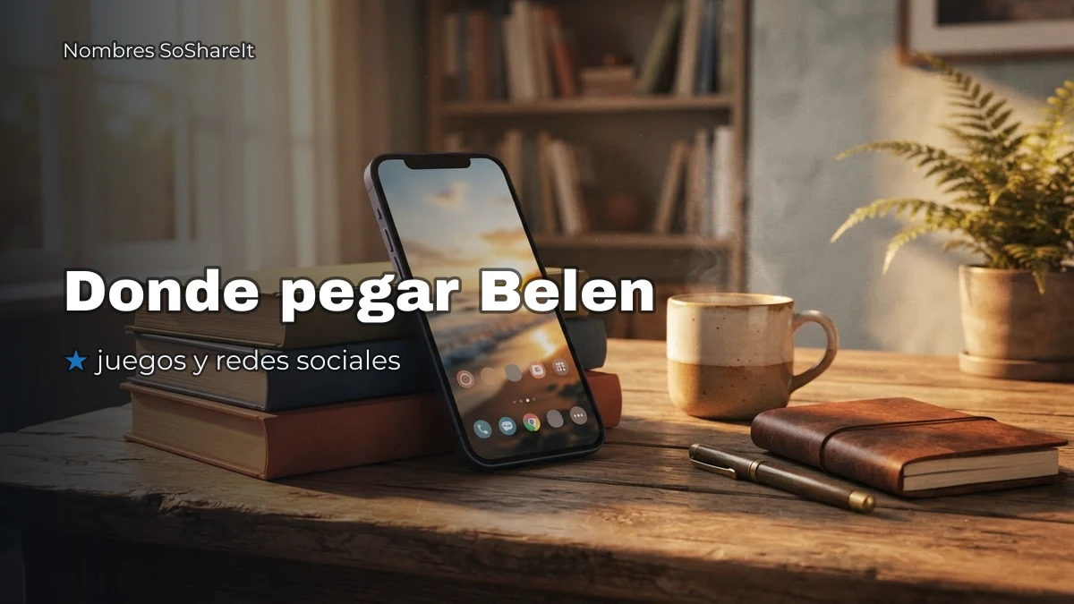 Dónde pegar el nombre Belén decorado