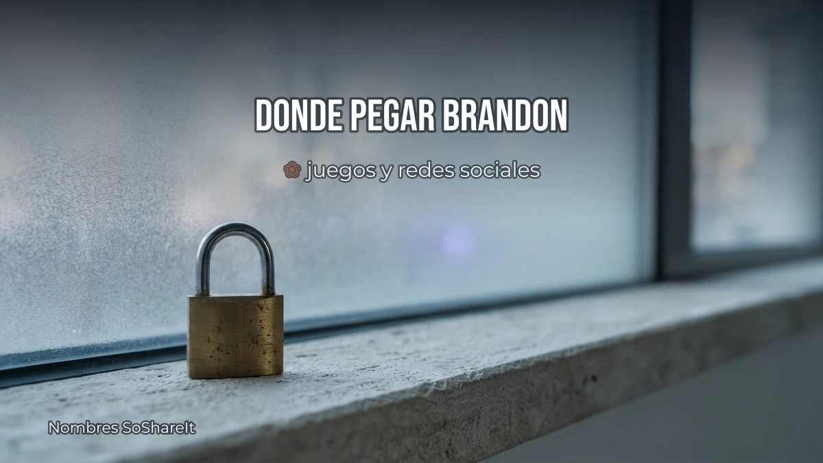 Dónde pegar el nombre Brandon decorado