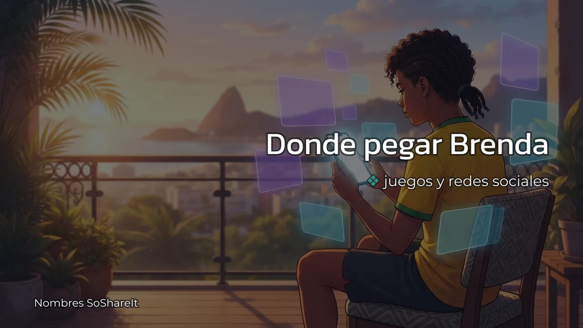 Dónde pegar el nombre Brenda decorado