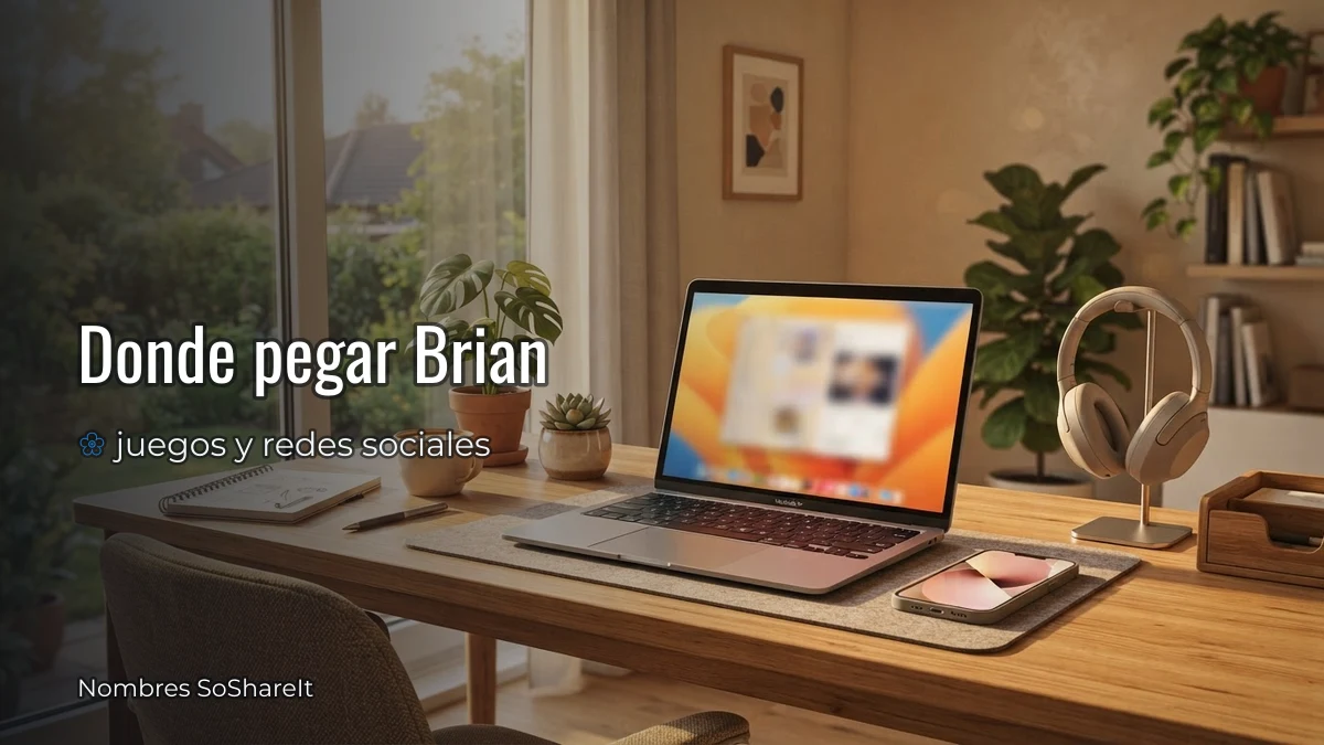 Dónde pegar el nombre Brian decorado