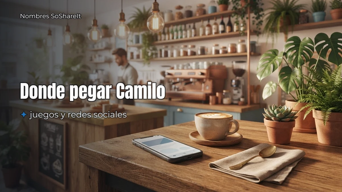 Dónde pegar el nombre Camilo decorado