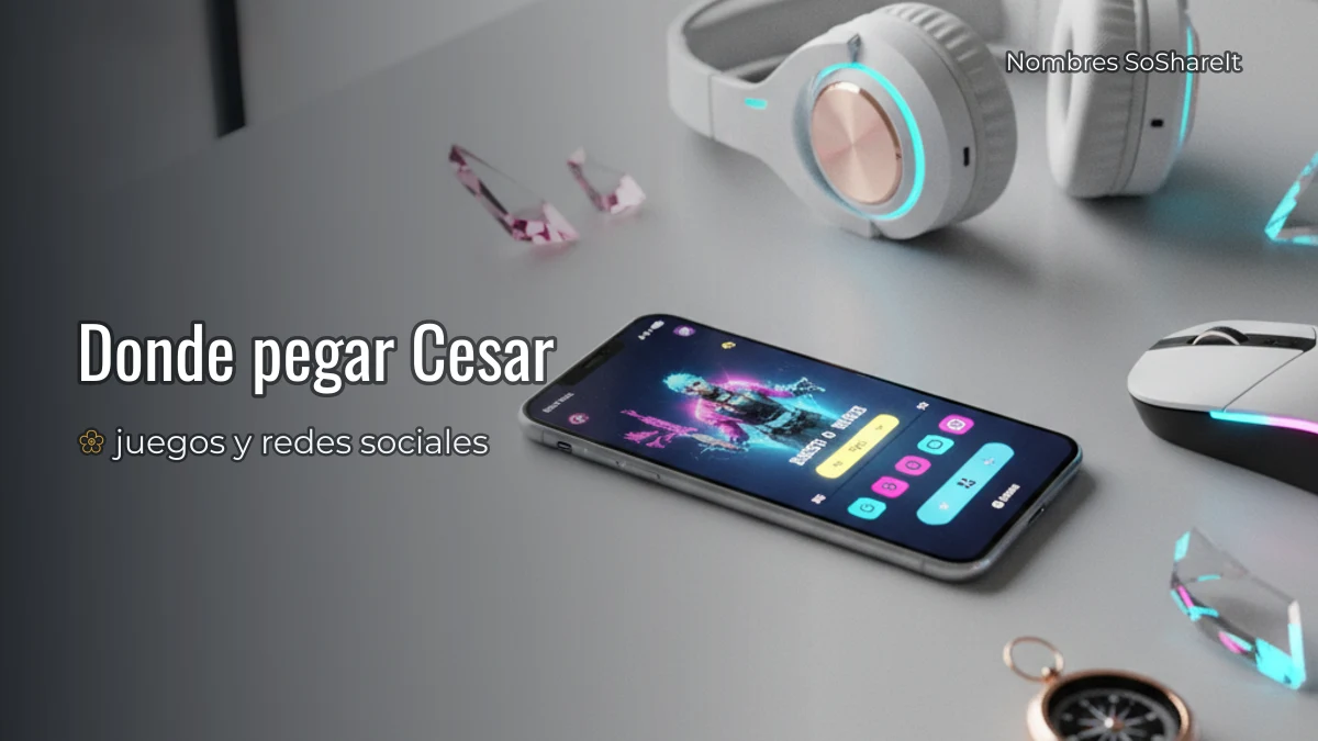 Dónde pegar el nombre César decorado