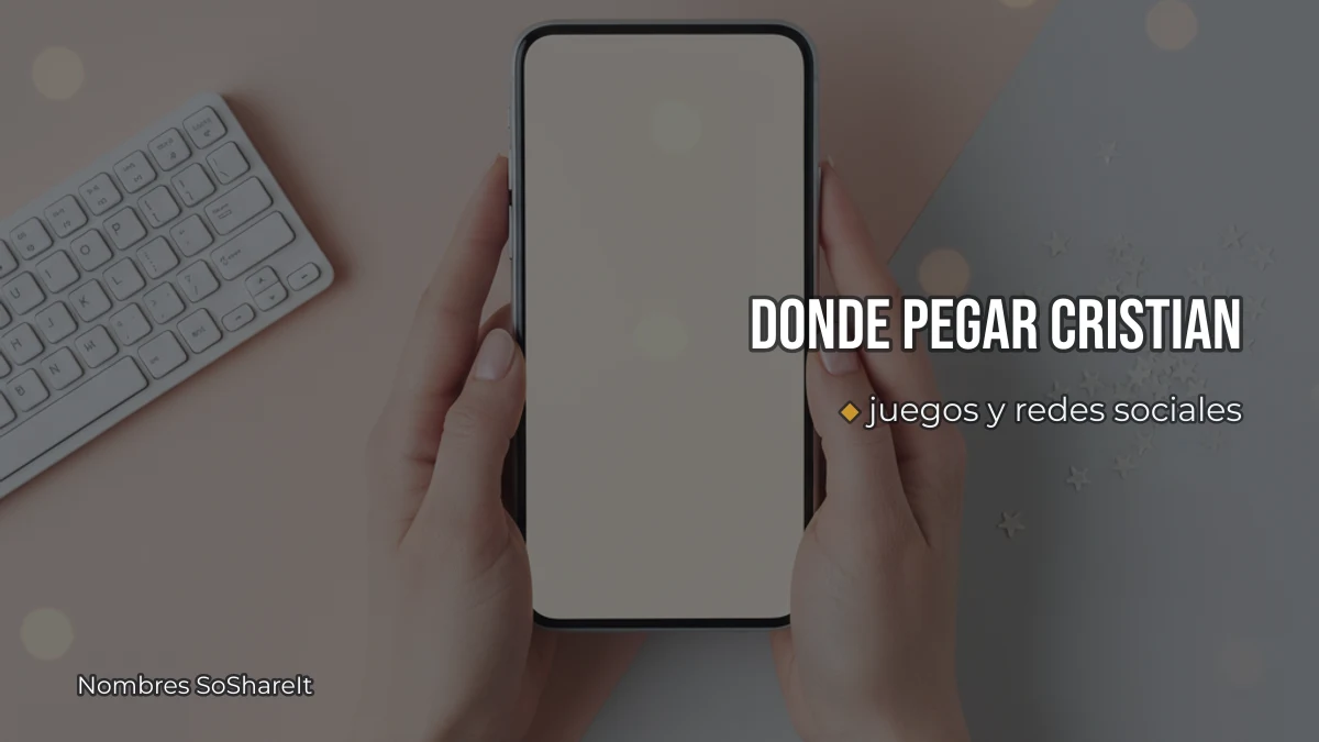 Dónde pegar el nombre Cristian decorado