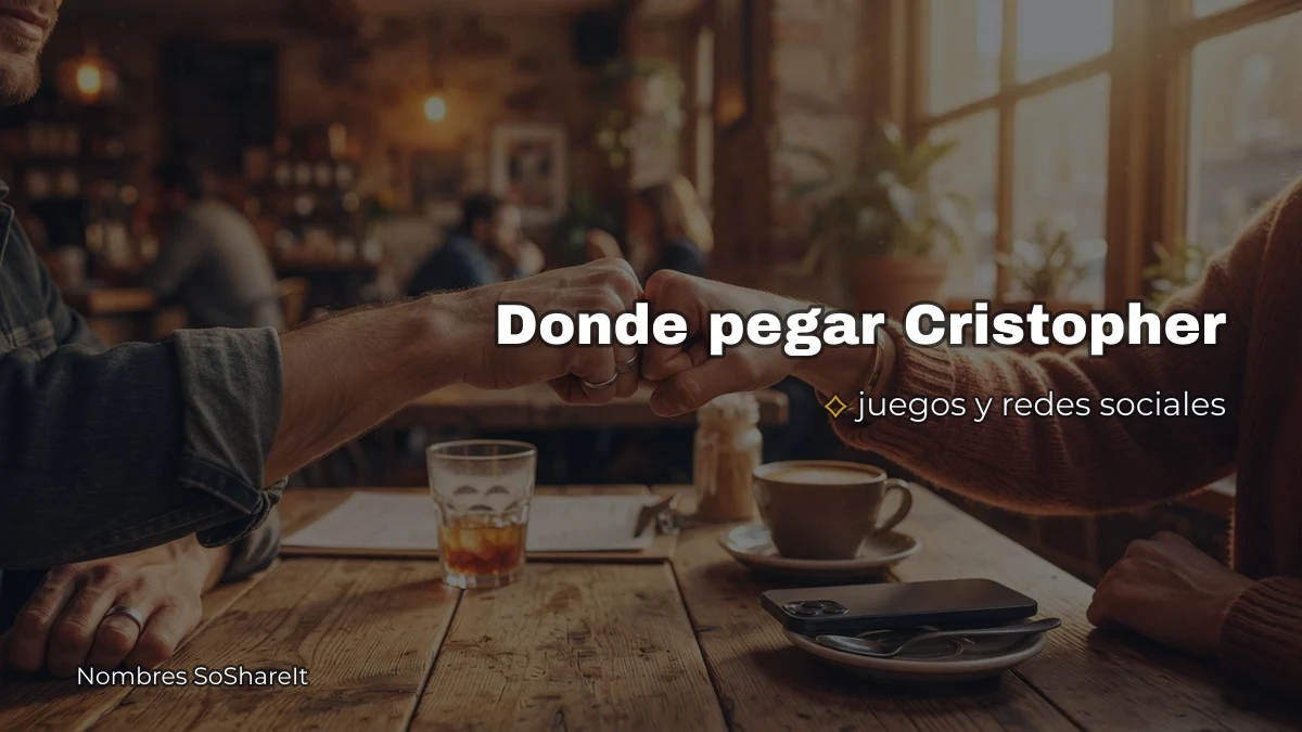 Dónde pegar el nombre Cristopher decorado
