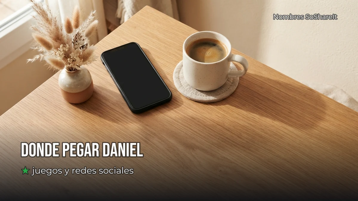 Dónde pegar el nombre Daniel decorado