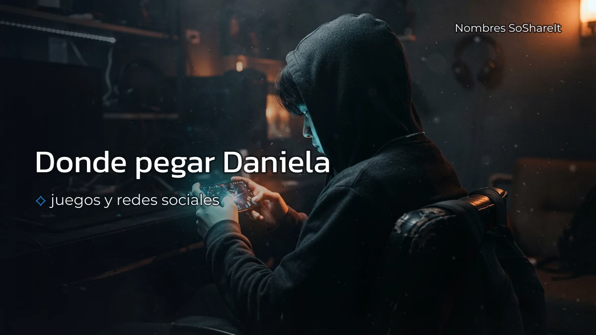 Dónde pegar el nombre Daniela decorado