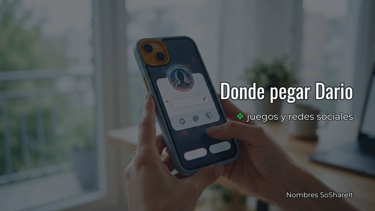 Dónde pegar el nombre Darío decorado