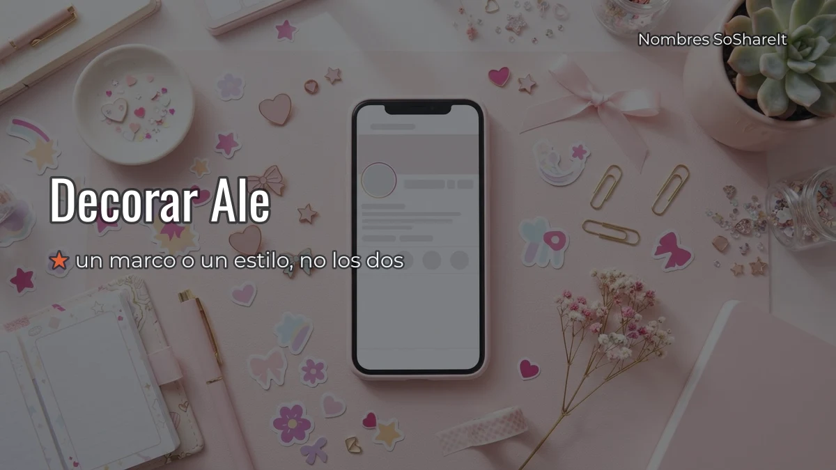 Cómo decorar el nombre Ale para copiar