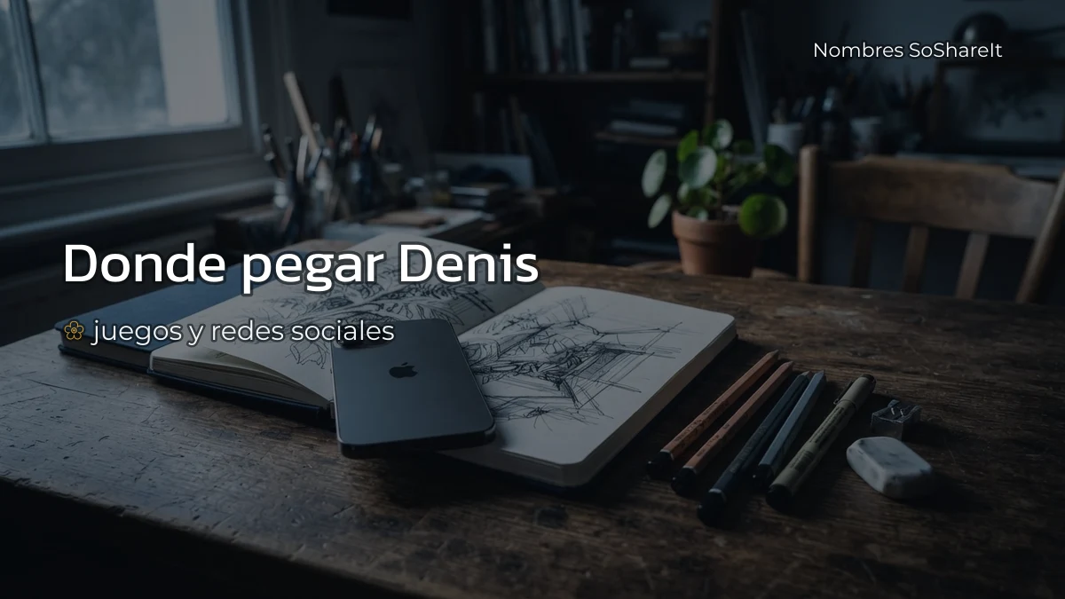 Dónde pegar el nombre Denis decorado