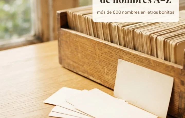Directorio de nombres A–Z en letras bonitas