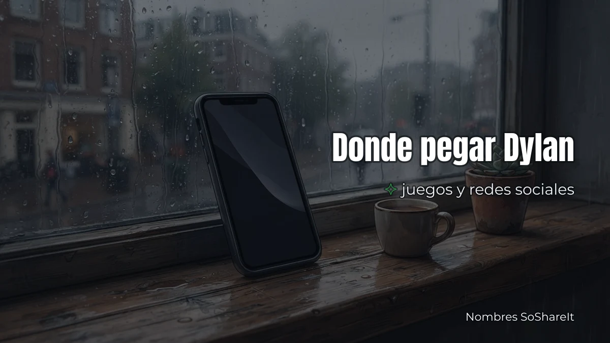 Dónde pegar el nombre Dylan decorado