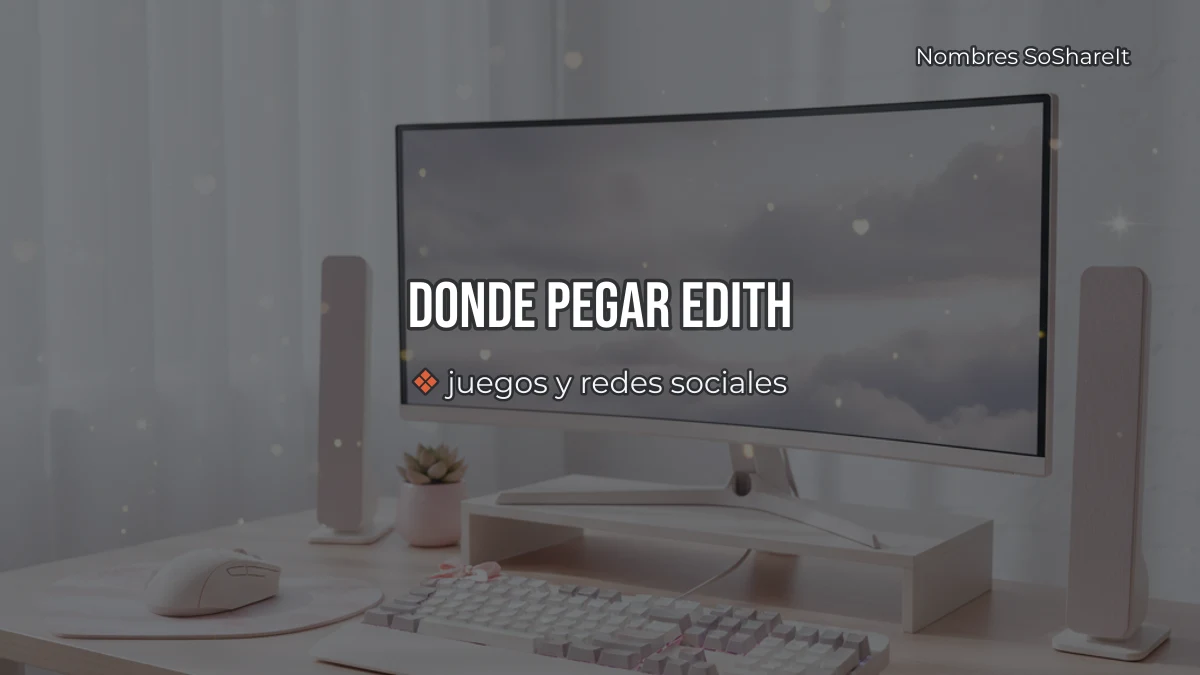 Dónde pegar el nombre Edith decorado