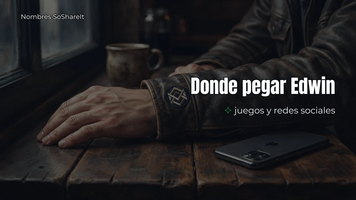 Dónde pegar el nombre Edwin decorado