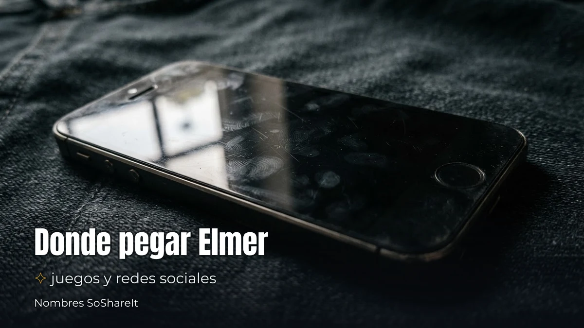 Dónde pegar el nombre Elmer decorado