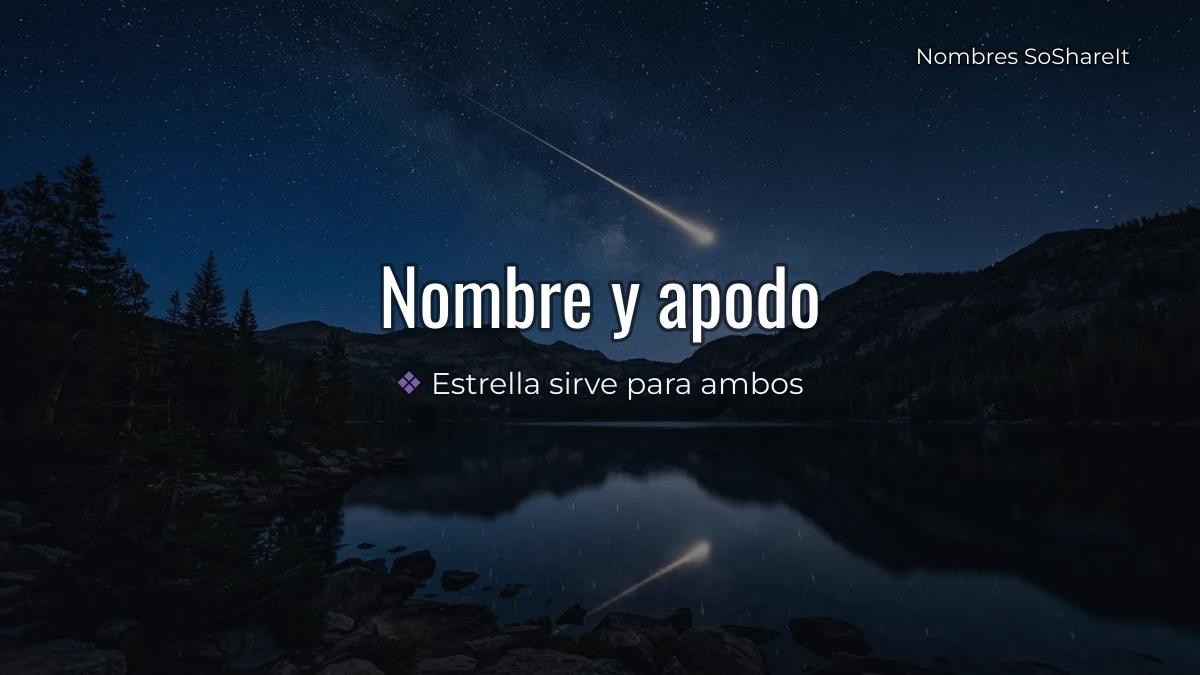 Nombres para Estrella como nombre y como apodo