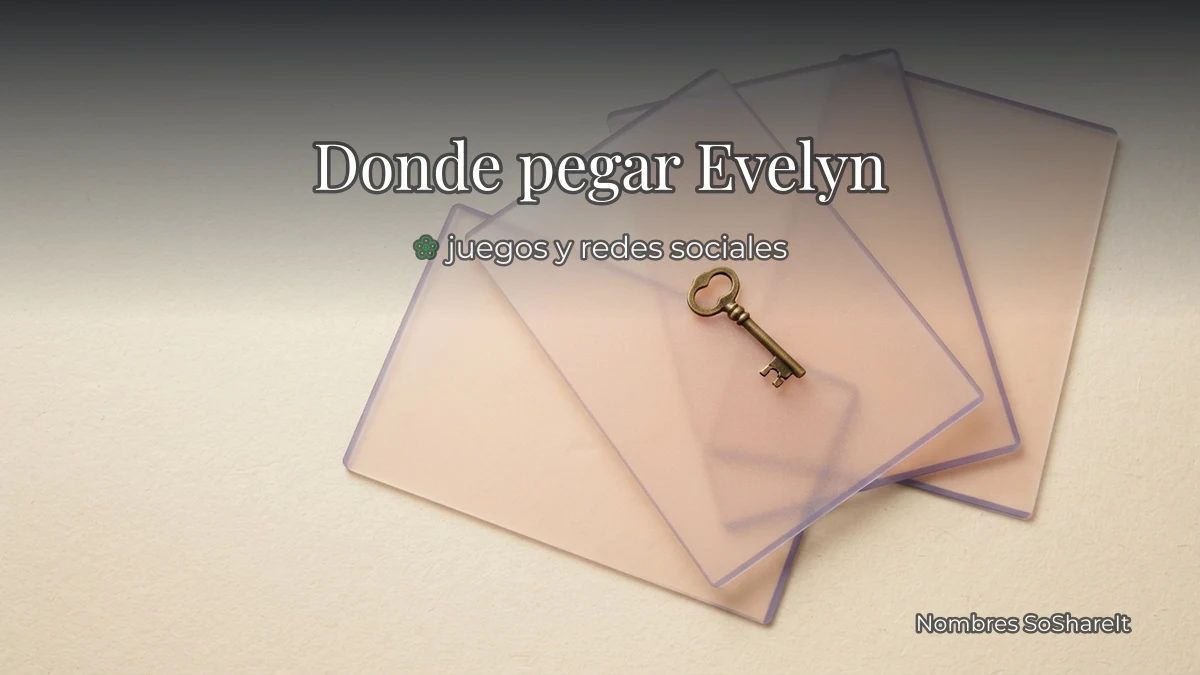 Dónde pegar el nombre Evelyn decorado