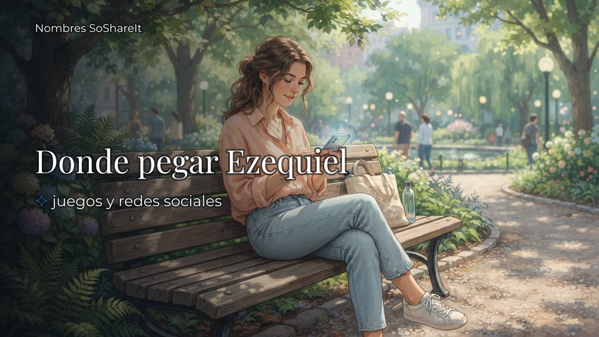 Dónde pegar el nombre Ezequiel decorado
