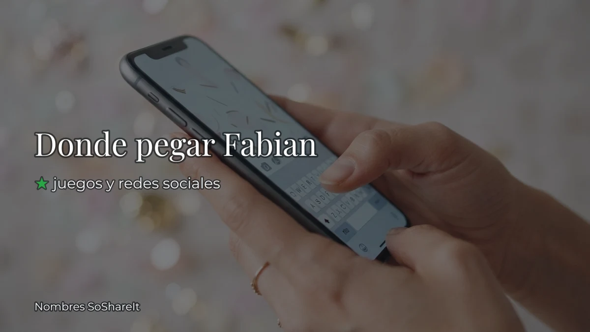Dónde pegar el nombre Fabián decorado
