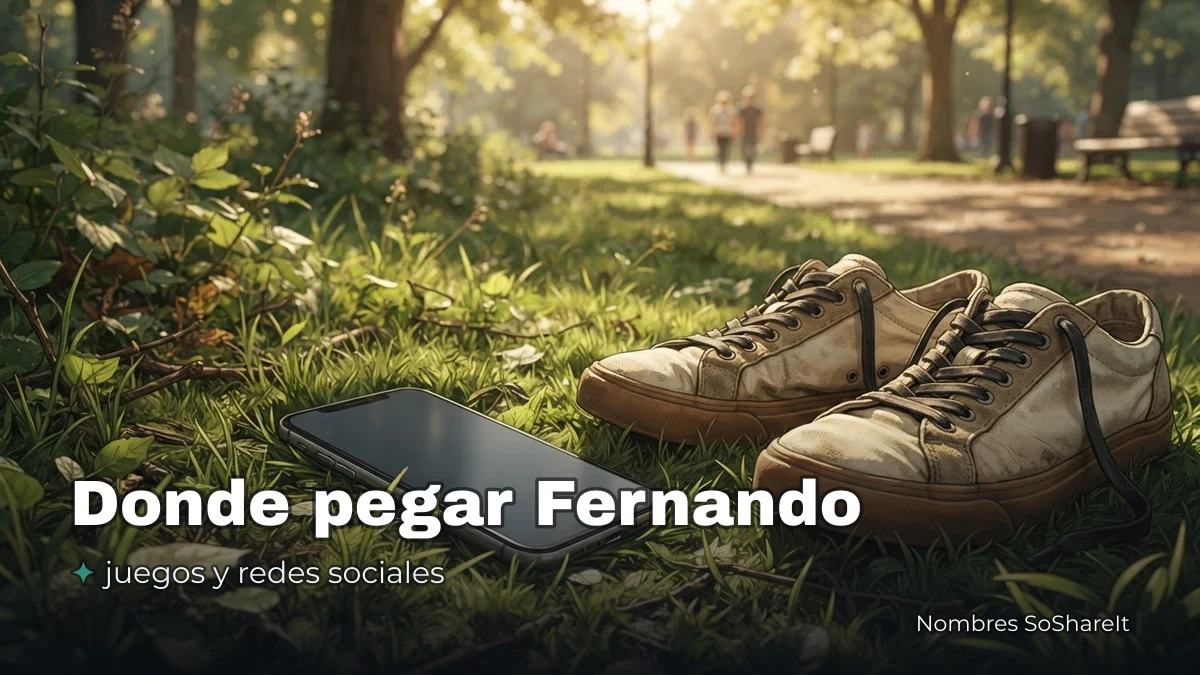 Dónde pegar el nombre Fernando decorado