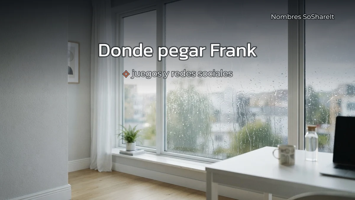 Dónde pegar el nombre Frank decorado