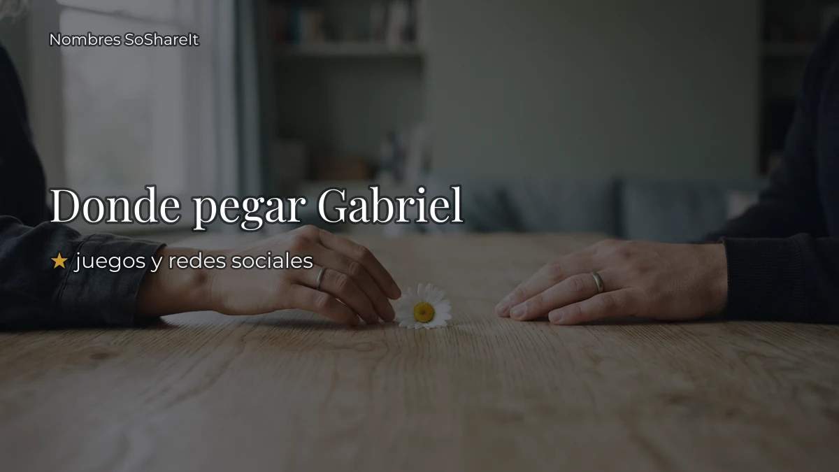 Dónde pegar el nombre Gabriel decorado