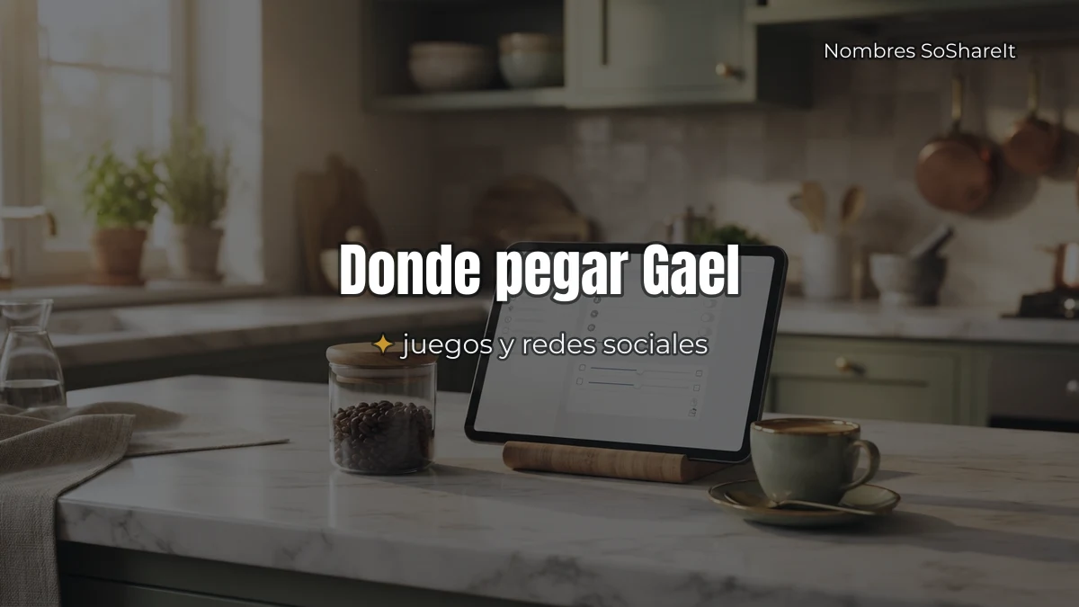 Dónde pegar el nombre Gael decorado
