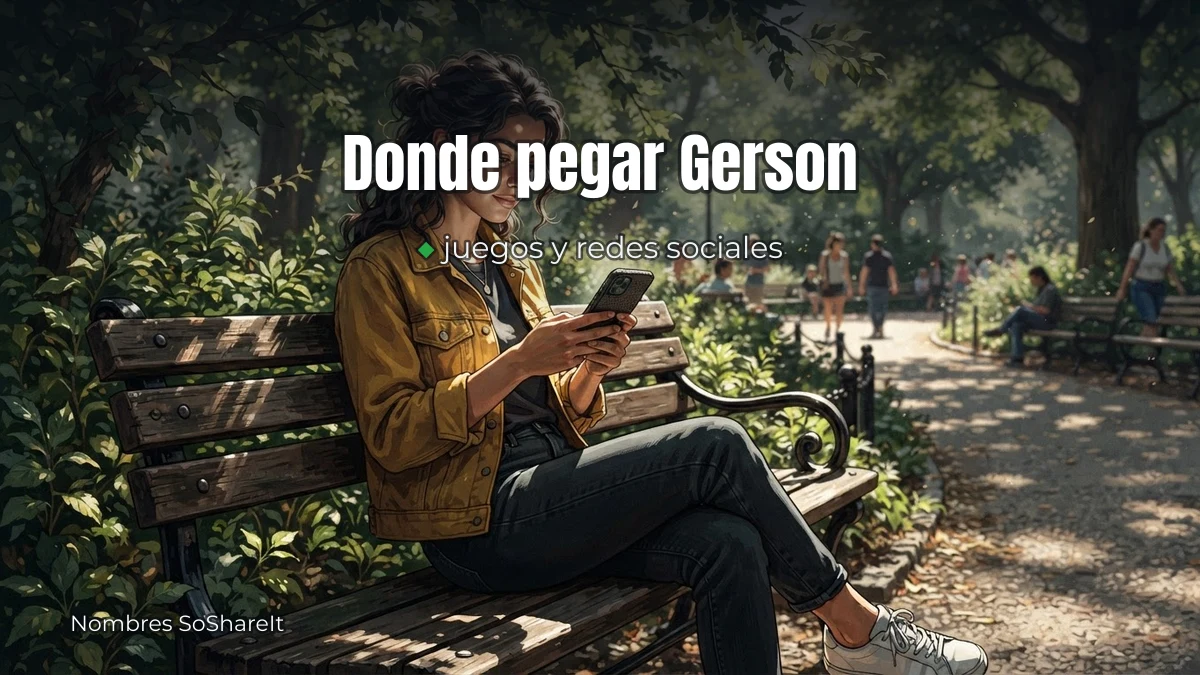 Dónde pegar el nombre Gerson decorado