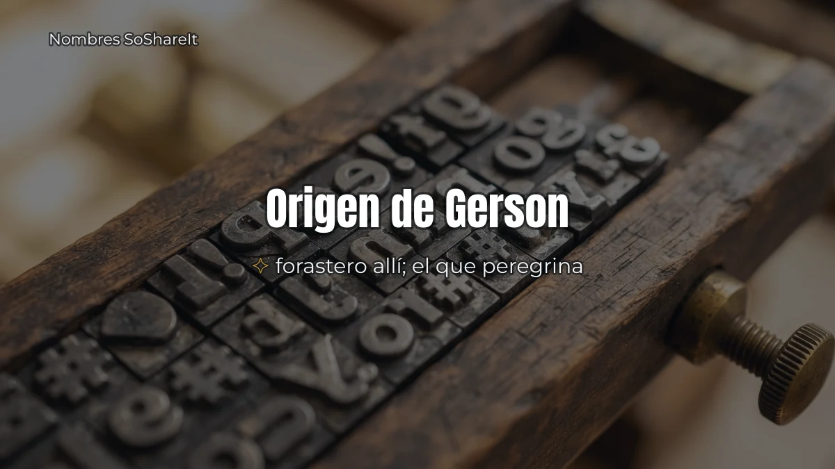 Origen y significado del nombre Gerson