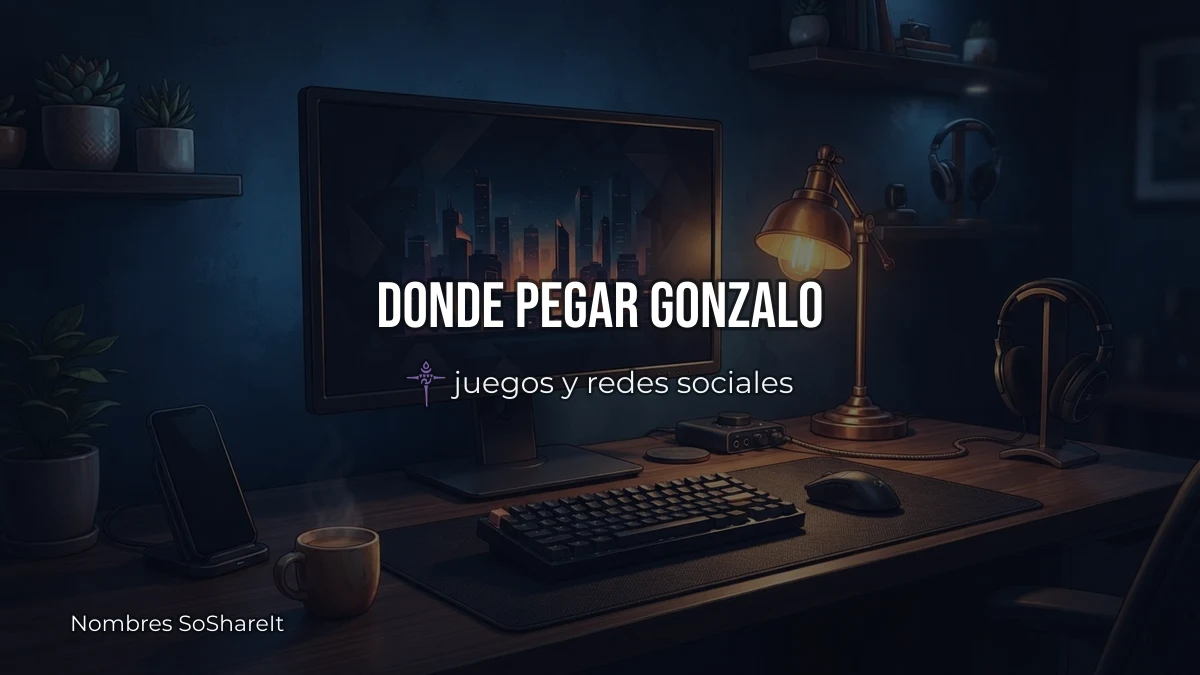 Dónde pegar el nombre Gonzalo decorado