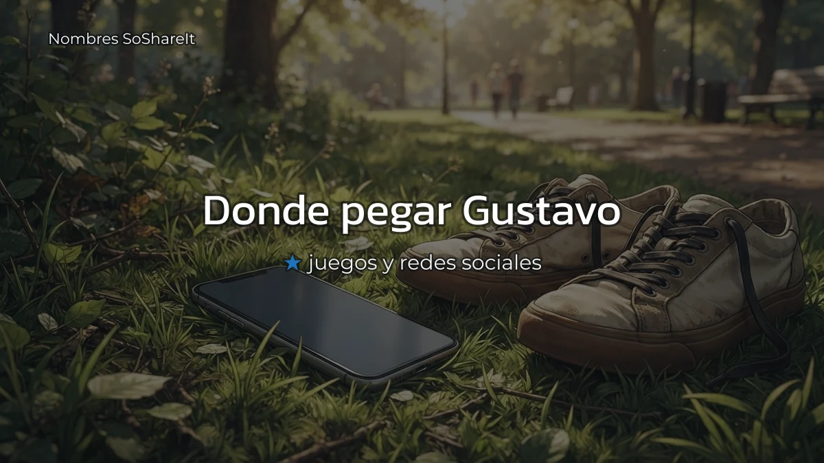 Dónde pegar el nombre Gustavo decorado