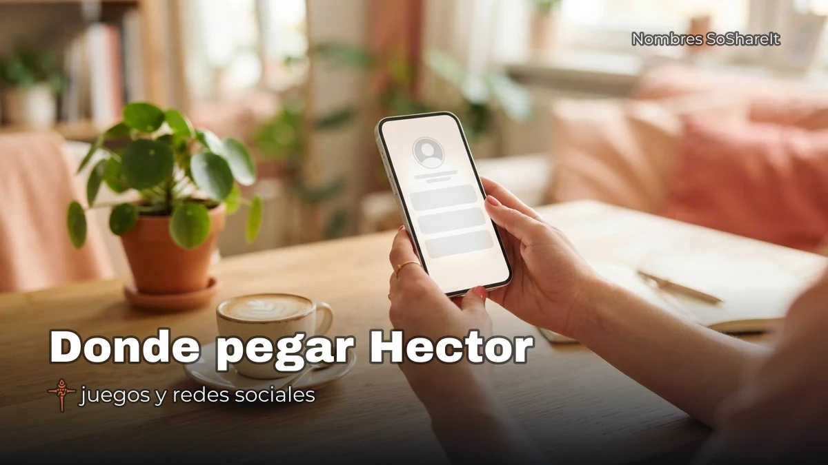 Dónde pegar el nombre Héctor decorado