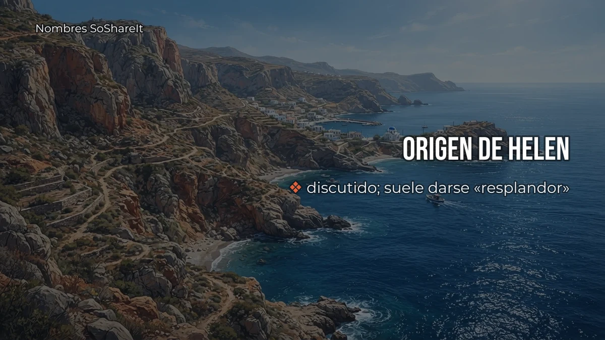 Origen y significado del nombre Helen